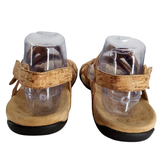Vionic Amber Cork Beige Gold Adjustable Comfort Sandals Size 8 Bead Orthopedic - Picture 5 of 13